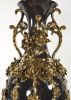 Black and Gold Floret Jeweled Stunning Vase 35 Inches Tall