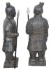 Pair Of Standing Soldiers 40" Tall With Black Earthy Finish