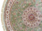 Regal 7 x 7 Green and Ivory Isfahan Design