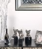 Mirrored Chrome Elephants Set of 3 on Bases