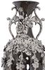 Black and Silver Floret Jeweled Stunning Vase 35 Inches Tall