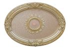 Rose Gold Oval Chandelier Ceiling Medallion