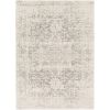 3' x 5' Distressed Oriental Area Rug in Light Grey / Beige