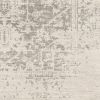 5' x 7' Distressed Oriental Area Rug in Light Grey / Beige