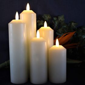 Candles with Timer; Halloween Candles; Battery Operated Candles; LED Candles Set of 5 Decorative Home Decor Candle