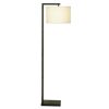 Contemporary Metal 62in Floor Lamp with on/off Foot Switch, Black