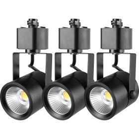 True Color Rendering Adjustable Tilt Angle Track Lighting Fixture for Accent Retail, 3 Pack, Black (VEVOR)