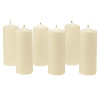 Stonebriar 3" x 8" Unscented 1-Wick Ivory Pillar Candles, 6 Pack