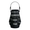 Better Homes & Gardens Decorative Black Rattan Battery Powered Outdoor Lantern with Removable LED Candle