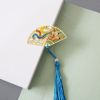 1pc Classical Folding Fan Dragon Fairy Crane Chinese Style Stationery Bookmarks Reading Newspapers Reading Marks Office Supplies