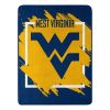 WEST VIRGINIA OFFICIAL NCAA "Halftone" Micro Raschel Throw Blanket; 46" x 60"