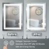 7 Size LED Bathroom Mirror Wall Mounted Vanity Mirror Anti-Fog Mirror Dimmable Lights with Touch Switch(Horizontal/Vertical)