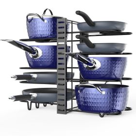 Pot Lid Holders & Pan Rack, Multiple DIY methods 8 tier pot racks, adjustable kitchen organization and storage for pots and pans.