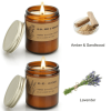 2 Pack Candles Gifts for Home Scented, Long Lasting Jar Soy Scented Candle Gifts, Soy Wax Aromatherapy Candles - Lavender & Amber Sandalwood, 7.2oz