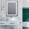 LED Lighted Bathroom Wall Mounted Mirror with High Lumen+Anti-Fog Separately Control+Dimmer Function