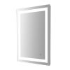 LED Lighted Bathroom Wall Mounted Mirror with High Lumen+Anti-Fog Separately Control+Dimmer Function