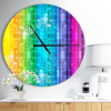 Designart 'Rainbow Effects Illustration ' Modern wall clock