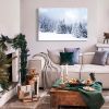 Winter Pine Forest Christmas Gift Painting For Christmas Gift, Decoration For Christmas Eve Office Living Room, Bedroom Decor-Ready To Hang