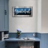 Grateful Signs for Home Decor, Grateful Wall Decor, Blue Family Canvas Print Poster Painting Picture Artwork,Bedroom Dining Room Wall Decor 20"x40"