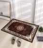 Thickened Absorbent Jacquard Carpet Dornier Woven Living Room Bathroom Rug Kitchen Non-slip Home Entry Floor Door Mat Red Brown