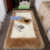 1pc, Soft and Fluffy Sheepskin Rug for Bedroom and Living Room - Non-Slip and Machine Washable Carpet for Dormitory and Room Decor