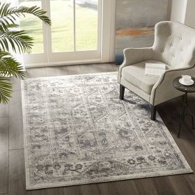 Tiled Border Area Rug (Color: as Pic)