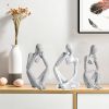 Nordic Art Abstract Thinker Statue Abstract Figure Sculpture Home Crafts Resin Statues Small Ornaments Office Room Desktop Decor